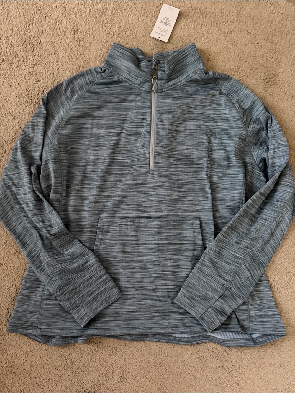 Bass Pro Shops women’s Heathered Slate Blue Quarter-Zip Pullover